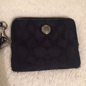 Black coach wristlet